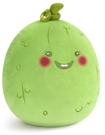 shownicer Plüschtier Pickle Kuscheltier Gurke Stofftier Kawaii Gurke Plüsch Kissen Spielzeug Geschenk für Erwachsene Kinder 3+ Jahre (Grün, 30cm)