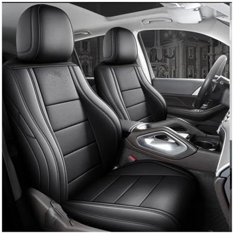 Sitzbezüge Auto Für Opel Für Astra H 2004~2008 Autositzbezüge Komplettset Strapazierfähiges Material 360° Rundumabdeckung Vordersitzbezüge(Schwarz,Standard)