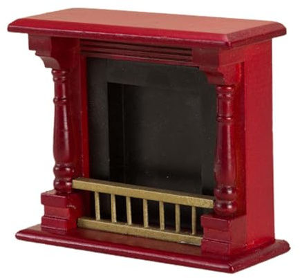 LIXSAZSE Chimenea Encantadora para casa de muñecas. Miniaturas a Escala 1/12 para Crear escenas de Vida. Muebles para muñecas, Modelo Chimenea, simulación Muebles, Modelo Juguete,