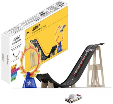 Candylab Spielzeugauto Road System Stunt Jump Holzspielzeug.