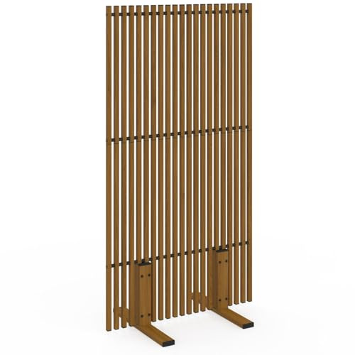 IDMarket - Paravent außen Durchbrochene dekorative Außenklaustra 80 x 150 cm Holzeffekt