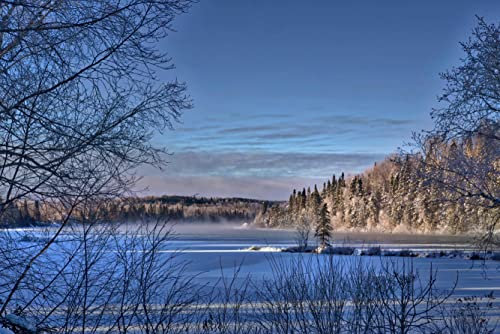 hansepuzzle 25874 - Winterlandschaft Puzzle 2000 Teile - Natur Motiv mit hochwertiger Aufbewahrung: Kartonbox und wiederverschließbarem Beutel - Format 90 × 60 cm
