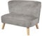 roba Kindersofa „Lil Sofa“ für Jungen und Mädchen, bequeme Kindercouch mit stabilen Holzfüßen und grauem Samtstoff, Kinder-Sitzmöbel-Serie „Lil Sofa“ fürs Kinder- oder Babyzimmer, 1 Stück (1er Pack)
