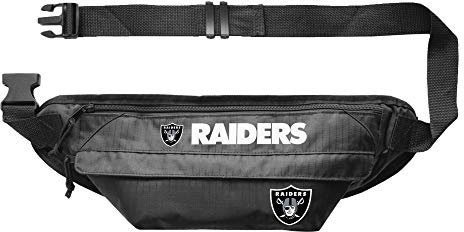 Littlearth NFL Gürteltasche, Unisex, für Erwachsene, Größe L, Unisex-Erwachsene, Little Earth NFL Large Fanny Pack Oakland Raiders, Teamfarbe, 14 W x 6 H x 4 D