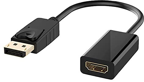 Jsdoin Adaptateur DisplayPort vers HDMI, Displayport (DP) Mâle vers HDMI Femelle Convertisseur, Résolution 1080P 4K pour TV, Thinkpad, HDTV, Moniteur, Projecteurs