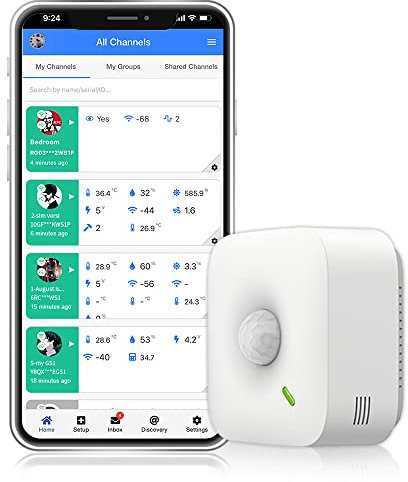 UBIBOT MOTION SENSOR MS1 Wireless Motion Sensor with Free App & Email Alerts, WiFi and Ethernet connection and POE power supply. Supports IFTTT, Alexa (2.4GHz WiFi only)