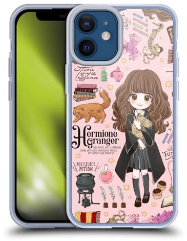 Head Case Designs Offizielle Harry Potter Hermione Muster Deathly Hallows XXXVII Soft Gel Handyhülle Hülle kompatibel mit Apple iPhone 12 Mini