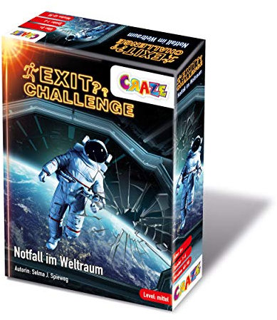 CRAZE EXIT Challenge-Spiel -Notfall im Weltraum- Escape Game ab 8 Jahren, Level: Mittel, Bis zu 6 Spieler, 29343