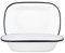 Argon Tableware Weiße Emaille -Torten -Gerichte - 20cm - Marine - Pack Von 2