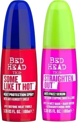 Bed Head by TIGI Hair Set with Heat Protection Spray and Anti Frizz Serum