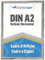 DisplayLager, qualité danoise - Cadre encliquetable A2 aspect acier avec profil en aluminium de 25 mm, vitre de protection antireflet, matériel de fixation