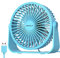 TriPole USB Desk Fan, 3 Speeds Strong Airflow, 360° Rotation Mini Personal Fan, 5.5 Inches Portable for Desktop, Office, Home, Bedroom, Car, Outdoor, Camping, Blue
