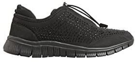 Yours Curve Plus Size - Embellished Drawcord Memory Foam Comfort Trainers in Wide E Fit & Extra Wide Eee Fit - Women's Multi