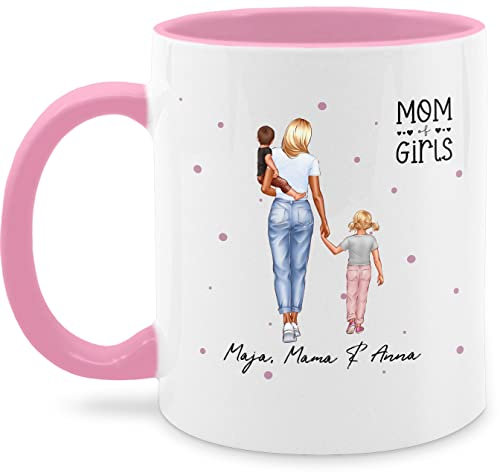 Tasse Tassen 325ml - Geschenk von Kindern für Mama I Mutter Tochter Sohn - 325 ml - Rosa - personalisierte muttertagstasse mutti junge mädchen kaffeetasse und mutter-tasse mom muttertag