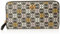 Pinko Damen Ryder Zip Around Leder Print Logo Reisezubehör-Brieftasche, Zm7q_Schwarz/Braun/Weiß.Antike Go