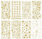 HLIWS 8 Blätter Gold Glitter selbstklebende Alphabet Sticker, Geschenk Alphabet Sticker, Stamping Prozess, für Scrapbooking, Fotos, DIY Crafts (8 Arten)