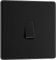 BG Electrical Single Intermediate Wall Light Switch, Screwless Front Plate, Slim Profile, Premium Flatplate, Matt Black, 20A, 16AX, FFB13