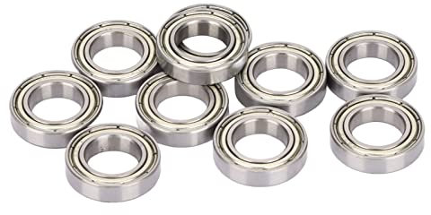 10 Stück Rillenkugellager 6801Z 21 x 12 x 5 mm Doppelt Gummigedichtetes Vorgeschmiertes Lagerstahl Kugellager für Motoren, Räder, Kleine Maschine Geräte