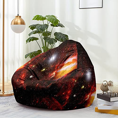 Mateju Sitzsack, Gemütlich Sitzsack Kinder, Sitzsack Erwachsene oder als Gaming Bean Bag, 3D-Schillernde Sterne Stern Blume Garten Relaxo Sitzsack Geeignet für Lnnen Oder Außen (XL,Mars)