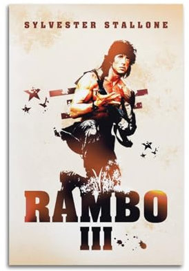 DATOZA Rambo 3 Art Poster Dekorative Malerei Leinwand Wandkunst Wohnzimmer Poster Schlafzimmer Malerei,Wandkunst Bilddruck Moderne Familienzimmer Dekor 12x18inch(30x45cm)