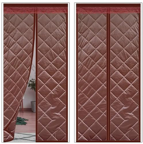 Thermischer Türvorhang Türabdeckung, wasserdicht, for den Winter, Türvorhang, PU-Leder, magnetisch, thermisch isoliert, Türvorhang, verdickt, langlebiges Oxford-Gewebe ( Color : Door Curtain C , Size