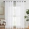 MRTREES White Sheer Curtains,Voile Net Curtains For Windows 84 Drop 2 Panels，Voile Eyelet Curtains For Bedroom Living Room Patio Door 52x84 Inch Drop 132cm x 214cm White