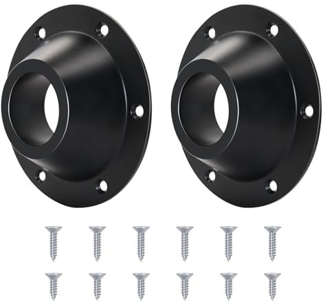 Wohnmobil-Tischsockelhalterung, Aluminium, Standard-Standard-Tisch-Basisflansch, Wohnmobil-Tischbein-Halterung, bündig, Tischboden-Montage-Basisplatte mit 6 Befestigungslöchern, inklusive