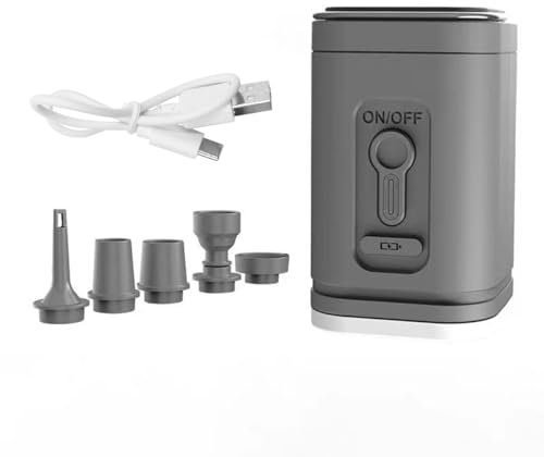 Tiardey Mini Bomba de Aire eléctrica portátil para desinflar inflables para Bolsas de Almacenamiento al vacío Piscina Infantil Colchones de Aire Barcos Bombas de Piscina