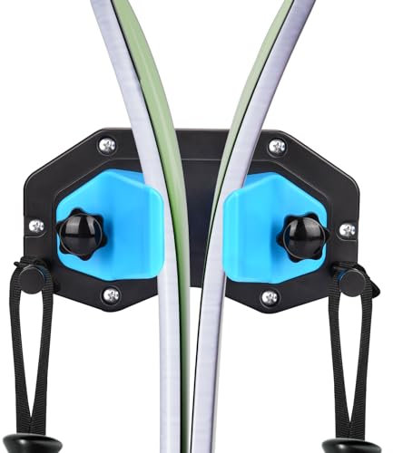 BOOSTEADY Support à Skis, Support Mural pour Ski et Snowboard, Support de Rangement de Ski pour Garage Maison, Porte-Skis pour Tout Type Ski ou Snowboard, Support de Snowboard en Plastique ABS