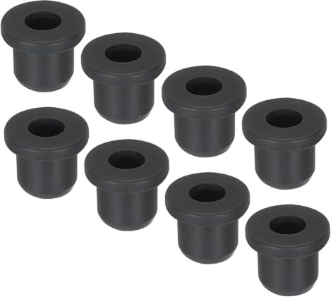 QUARKZMAN 12 Stück Kabeldurchführung Gummi AD 10mm/ID 6mm Durchgangstüllen, Gummitüllen Kabeltülle Dichtungsring Gummistopfen für Elektrischer Leiter Draht Kabelschutz, Schwarz