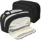 BINXWA Trousse à crayons pour garçons, 3 compartiments, grande trousse pour adolescents et adultes, trousse rose pour l'école, le placement de bureau, fournitures scolaires, Noir , Valise