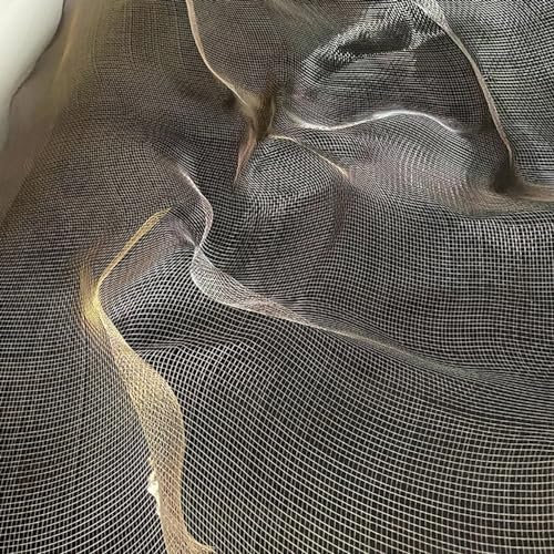Fabric, Steel Wire Metal Mesh Modeling Organza DIY Wedding Material Background Designer Fabric Silver