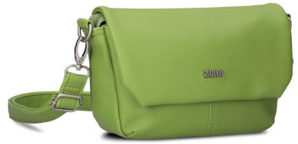 Zwei Damen Handtasche Mademoiselle.M M40 kleine Umhängetasche 1 Liter breite Crossbody-Bag mit Magnetklappe & Reißverschluss klassisch-elegant (kiwi)