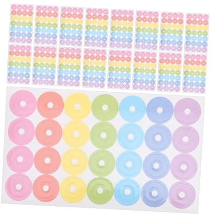 NUOBESTY Hole Punch Reinforcement Stickers 20 Sheets Adhesive Paper Hole Reinforcers for Loose-Leaf Pages Binder Pages Scrapbooks Crafts Office School and Home Use