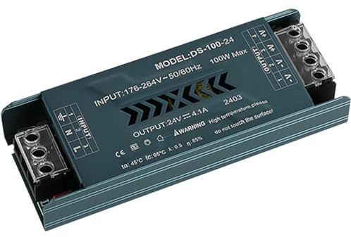 JOYELEC Alimentatore switching LED sottile per ingegneria domestica 4.1A 24V 100W ingresso driver trasformatore AC110 AC220V a uscita DC24V adatto per barre luminose LED a bassa tensione