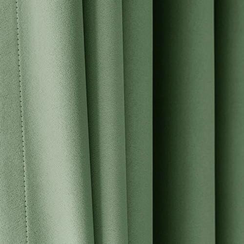 KnSam 2er Set Blau Vorhang Fenster Verdunkeln, Vorhang Kinderzimmer Junge Einfarbig, Polyester Ösen Vorhänge Gardinen Schlafzimmer Vorhang Blickdicht Extrabreit, Jeder B 107 x H 214cm