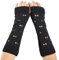 VUCDXOP Winter Gestrickte Handschuhe für Damen, Fingerlose Armstulpen Feinstrick lang Handwärmer Stulpen, Warm Strick Handschuhe Pluswärmer Handstulpen Armwärmer Stulpen für Damen (AX-Schwarz)