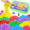AtMini Wonder Sand Regenbogen Mix Set -5kg Spielsand with 6 Farbe，Knetsand für kinder Sandbox mit Deckel für kinder 3 4 5 6 7+ Jahre Alt（Smaragdgrün）