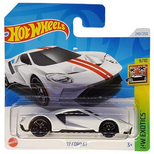 Hot Wheels - ´17 Ford GT - HW Exotics 9/10 - HTC26 - Short Card - Supersportwagen - Weiss - Mattel 2024 – 1:64