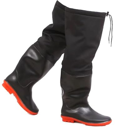 Stivali da Pesca Stivali da Pesca Impermeabili in PVC di Velluto, Stivali da Pesca E da Caccia Alti Fino al Ginocchio 60 Cm per Uomo E Donna, Antiscivolo(37 EU)