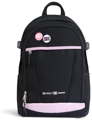 BE YOU - Zaino Webboh In Poliestere Tasche Interne E Laterali, Tasca Pc/Tablet, Fodera Interna Personalizzata, Schienale E Spallacci Imbottiti, Tirazip Personalizzato, Dim 31×43×20 cm - 26,5 Lt