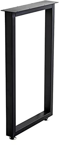 Pieds de table modernes en métal robuste – Remplacement en acier noir pour meubles de bricolage 70/100 cm de haut, design industriel, parfaits pour les tables de salle à manger et tables basses