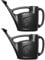 2 x 6L Black Outdoor Watering Can With Detachable Sprinkler Rose - For Indoor And Outdoor Plant Watering - Durable Weather Resistant Garden Watering Can.