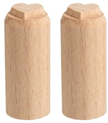 QUARKZMAN 2 Stück Holz Keramik Werkzeuge Stempel 0.8 Durchmesser 2 Länge Holzblock Druckstempel Herz Muster Für Keks Kuchen Dessert