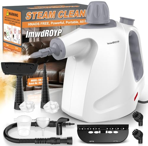 Hand Held Steam Cleaner, 450ml Capacity Portable High Pressure Steam Cleaners with 11 Accessories, Easy And Effortless Steam Cleaner Handheld for Kitchen, Sofa, Car, Floors And Windows