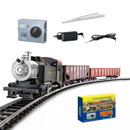HO Scala 1:87 British 0-4-0 Set treno a vapore, Locomotiva in Lega con Carrelli, Track, Controller, Kit fai da te modellino ferroviario per hobbisti
