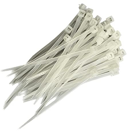 Attaches de câble détachables 3,6 x 100 blanc x 50 pièces