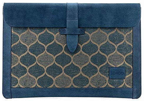 Londo Genuine Leather Sleeve Bag for MacBook Pro & Air 13.3 & 13 Inch (Blue)