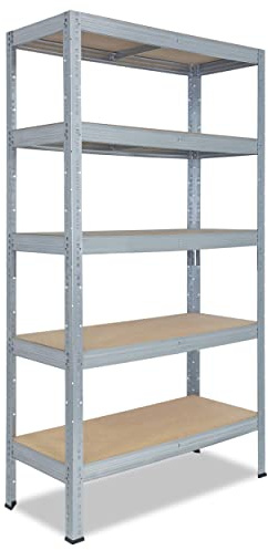 shelfplaza Pro 180x40x50cm Schwerlastregal verzinkt mit 5 Böden x 200kg | Kellerregal · Lagerregal · Metallregal · Regale für Kellerraum · Steckregal · Abstellraum Regal