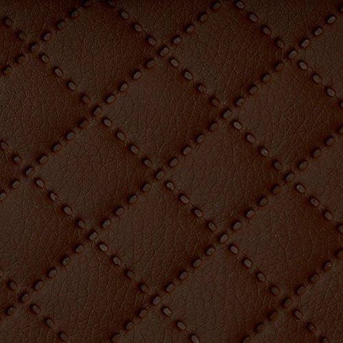 Kunstleder gesteppt kaschiert Meterware Leder Polsterstoff Stoff 140cm Dunkelbraun-Mocca